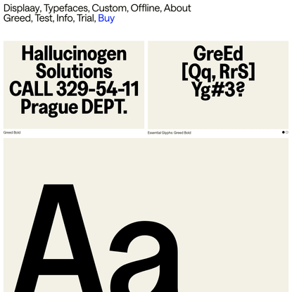 Greed - Displaay Type Foundry