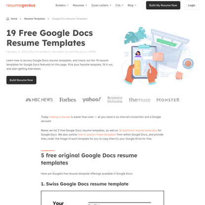 19 Free Google Docs Resume Templates [Download to Drive]