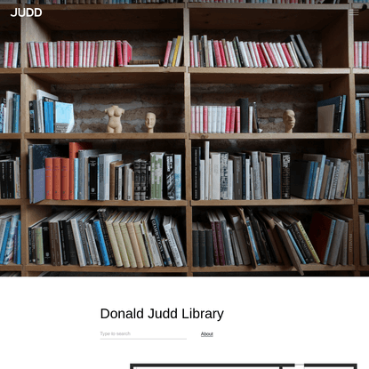 Donald Judd Library