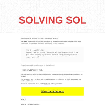 Solving Sol
