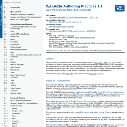 WAI-ARIA Authoring Practices 1.1