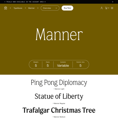 Manner Font — Colophon Foundry