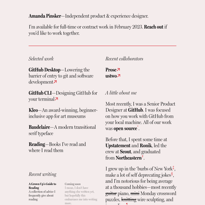 Amanda Pinsker | Designer
