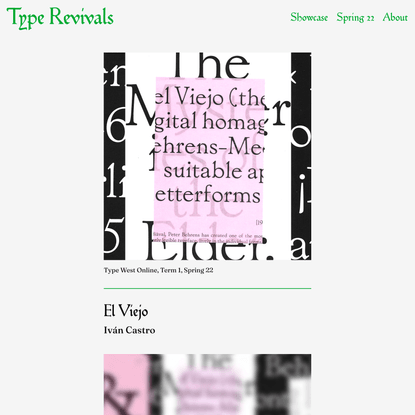 Type Revivals