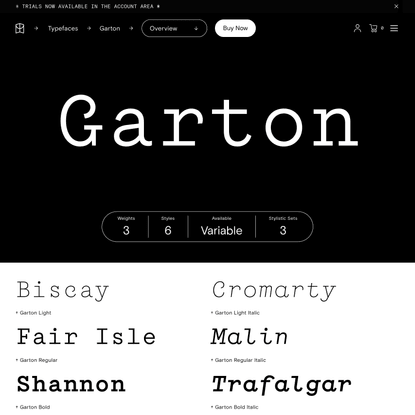 Garton Font — Colophon Foundry