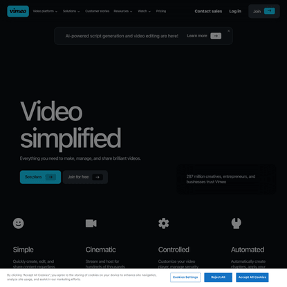 Vimeo Interactive Video Experience Platform