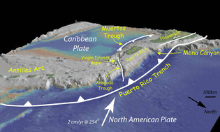 Caribbean Plate + North American Plate