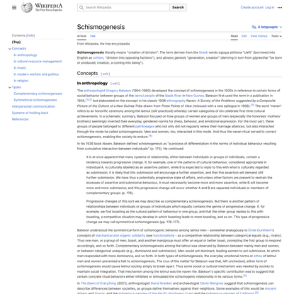 Schismogenesis - Wikipedia