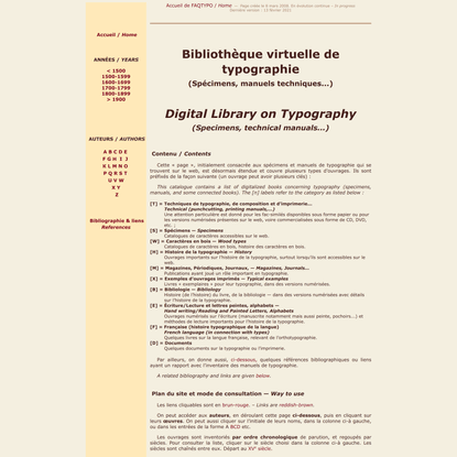 Bibliothèque Virtuelle de Typographie