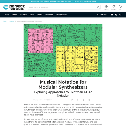 Musical Notation for Modular Synthesizers