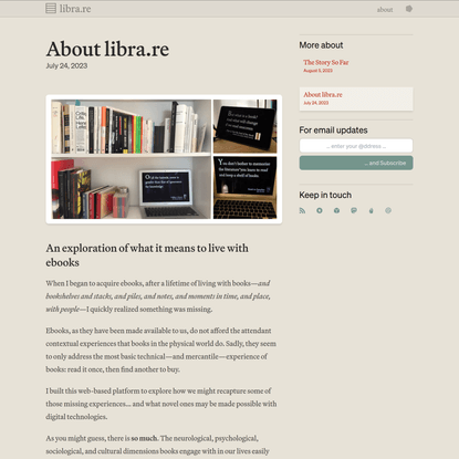 About libra.re: An exploration of what it means to live with ebooks