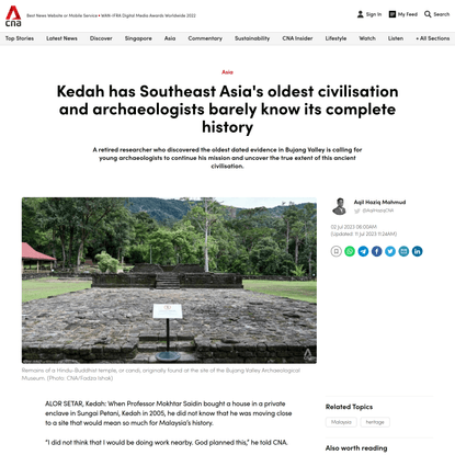 Kedah has Southeast Asia’s oldest civilisation and archaeologists barely know its complete history