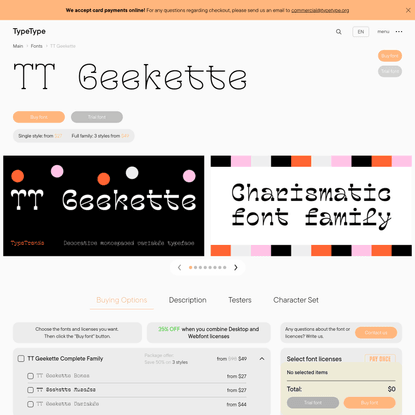 TT Geekette | Commercial Fonts