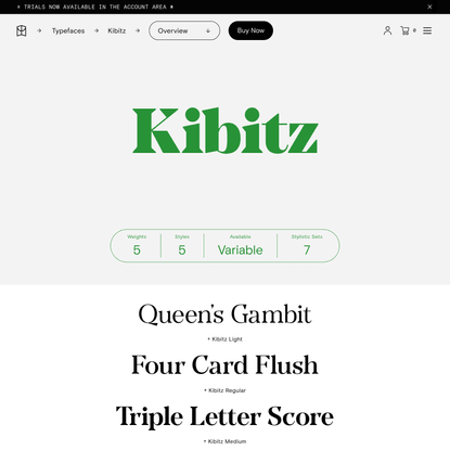 Kibitz Font — Colophon Foundry