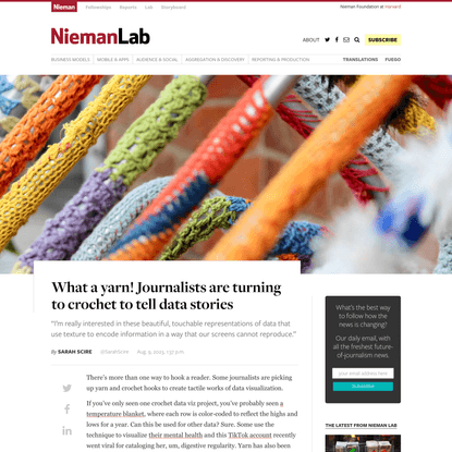 What a yarn! Journalists are turning to crochet to tell data stories