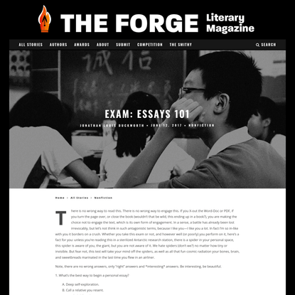 Exam: Essays 101 - The Forge