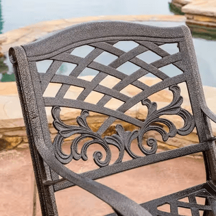 Cast aluminum patio furniture 