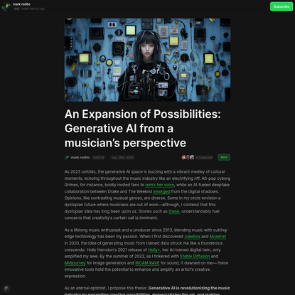 Generative AI from a Musician's Perspective