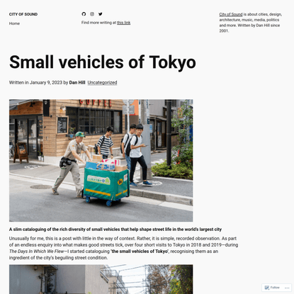 Small vehicles of Tokyo