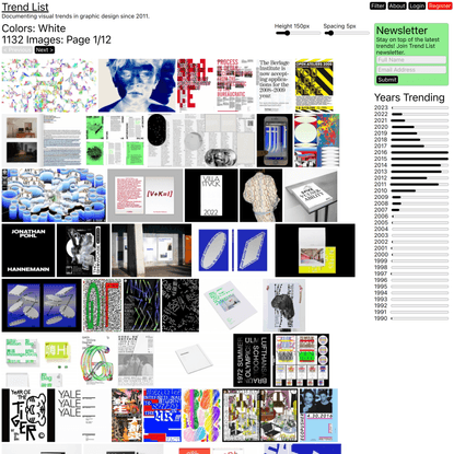 Trend List – Documenting visual trends in graphic design since 2011.