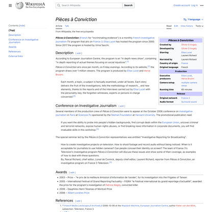 Pièces à Conviction - Wikipedia