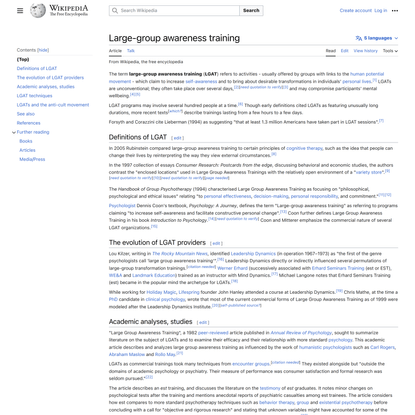 Large-group awareness training - Wikipedia