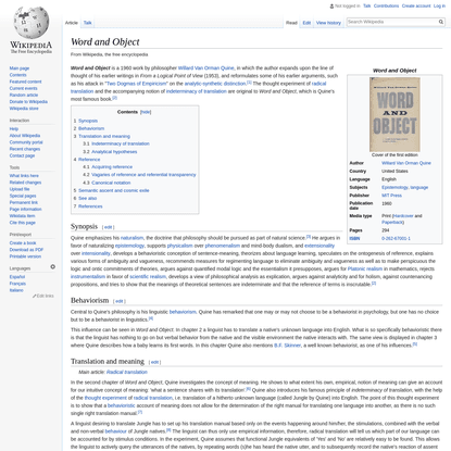 Word and Object - Wikipedia