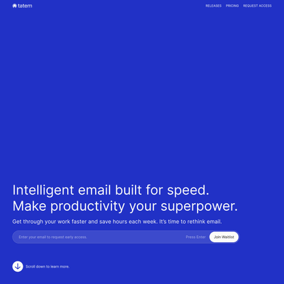 Intelligent email built for speed - Tatem