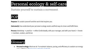 MAKE A COPY - Personal ecology self-assessment kit