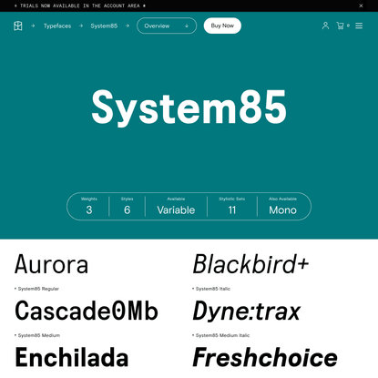 System85 Font — Colophon Foundry