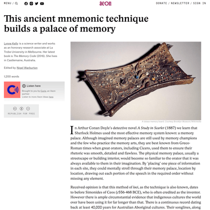 This ancient mnemonic technique builds a palace of memory | Aeon Ideas