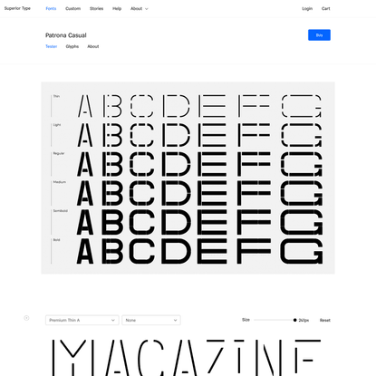Patrona Casual font family | Superior Type