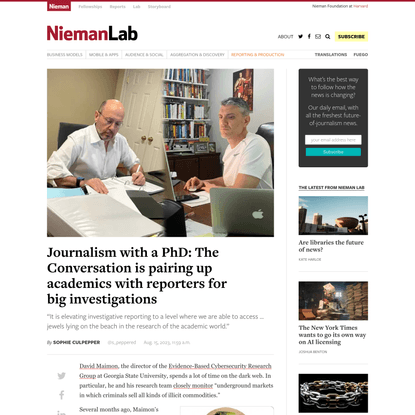 Journalism with a PhD: The Conversation is pairing up academics with reporters for big investigations