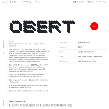 Obert | French Type Design foundry 🔥 We design fonts for blazing hot projects!