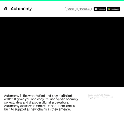 Autonomy: Collect, view and discover digital art.
