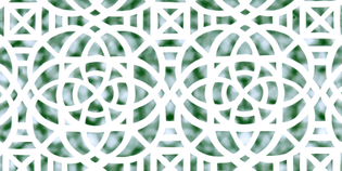 Overlapping or adjacent circles are a powerful constructive element in geometry and in Islamic art represent the elements for all constructions in the universe.