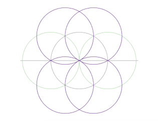 Overlapping or adjacent circles are a powerful constructive element in geometry and in Islamic art represent the elements for all constructions in the universe.