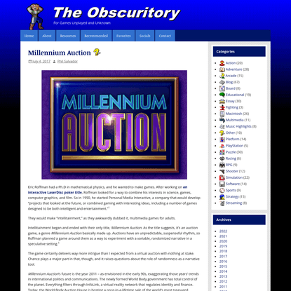 Millennium Auction | The Obscuritory