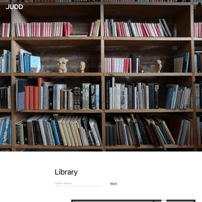 Donald Judd Library
