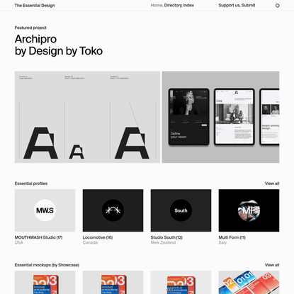 The Essential Design. Digital archive of contemporary design.