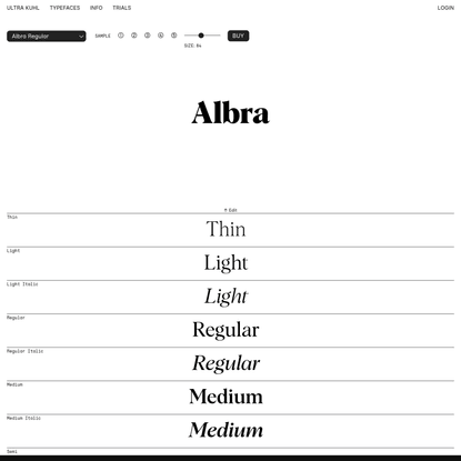 Albra - Ultra Kuhl Typefaces