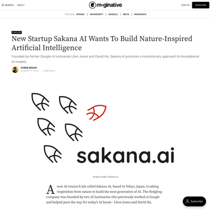 New Startup Sakana AI Wants To Build Nature-Inspired Artificial Intelligence