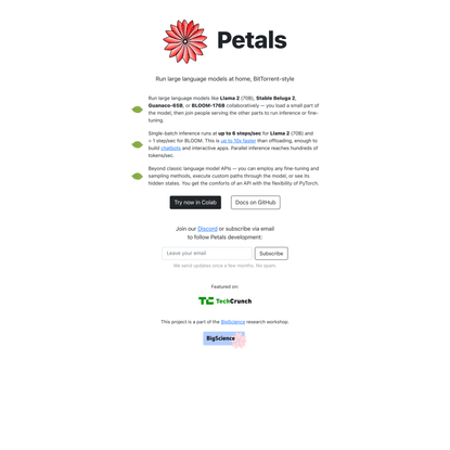 Petals – Decentralized platform for running large language models