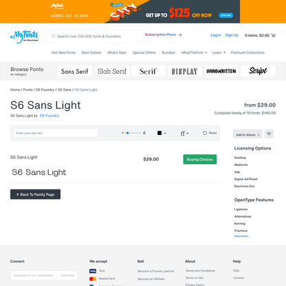 S6 Sans Light Font | Webfont &amp; Desktop | MyFonts