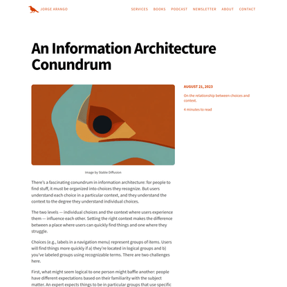 An Information Architecture Conundrum | Jorge Arango