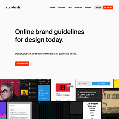 Design, automate, and publish stunning online brand guidelines.