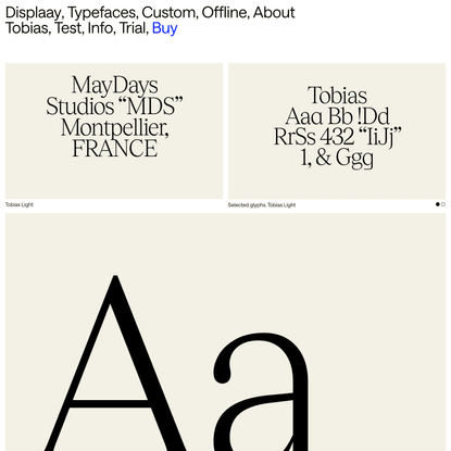 Tobias - Displaay Type Foundry