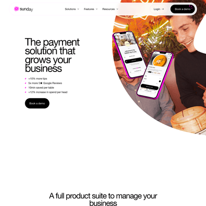 The payment solution for your restaurant l QR code l sunday