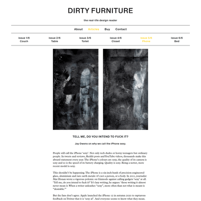 TELL ME, DO YOU INTEND TO FUCK IT? | Dirty Furniture