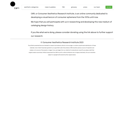 CARI | the Consumer Aesthetics Research Institute
